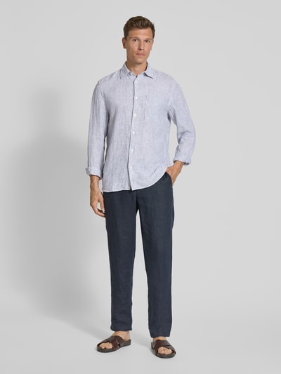 Marc O'Polo Koszula lniana o kroju regular fit z czystego lnu Granatowy 1