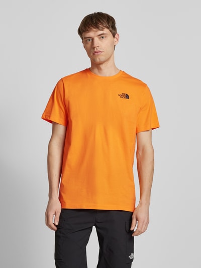 The North Face T-Shirt mit Label-Print Orange 4