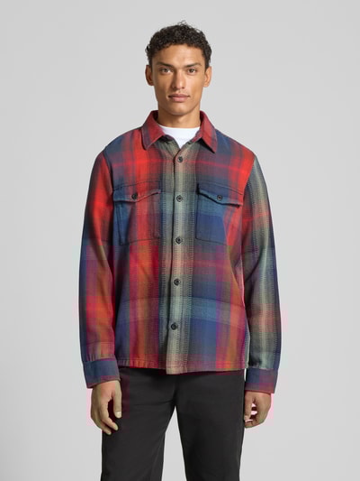 Lerros Kurtka koszulowa o kroju regular fit z kieszeniami na piersi model ‘SHIRT JACKET’ Ciemnoniebieski 4