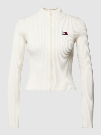 Tommy Jeans Cardigan mit Label-Patch Offwhite 2