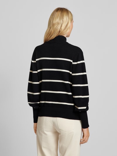 YAS Gebreide pullover met schipperskraag, model 'SHANTI' Zwart - 5