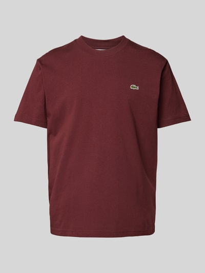 Lacoste T-shirt z naszywką z logo Bordowy 2