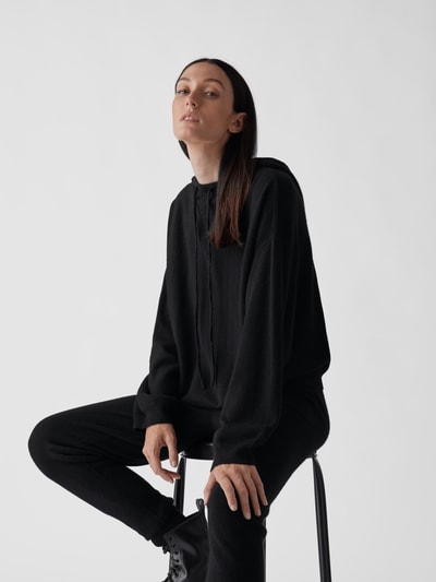 LouLou Studio Hoodie in Strick-Optik    Black 6