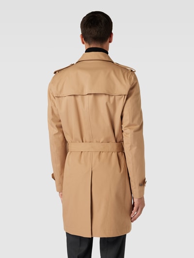 BOSS Trenchcoat met strikceintuur, model 'Hyde' Beige - 5