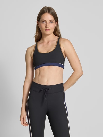 The Upside Stanik o kroju bokserki z okrągłym dekoltem Czarny 4