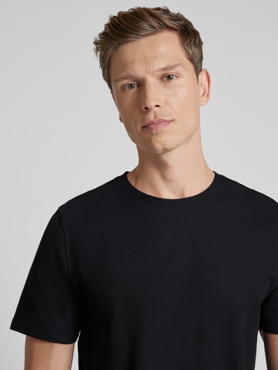 MCNEAL T-shirt met geribde ronde hals Zwart - 3