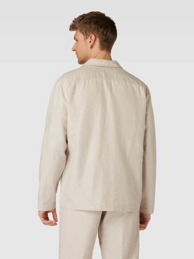 JAKE*S STUDIO MEN Relaxed fit vrijetijdsoverhemd met borstzak Beige - 5