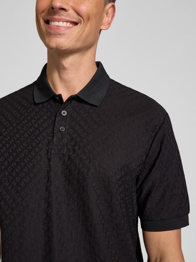 ARMANI EXCHANGE Regular fit poloshirt met knoopsluiting Zwart - 3