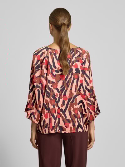 s.Oliver BLACK LABEL Regular Fit Langarmbluse mit Allover-Muster Rostrot 5