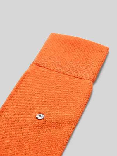 Burlington Socken mit Label-Applikation Orange 2