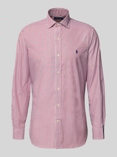 Polo Ralph Lauren Custom fit zakelijk overhemd met knoopsluiting Bordeaux - 1