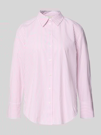 Tom Tailor Relaxed fit overhemdblouse van een mix van lyocell en katoen Felroze - 2