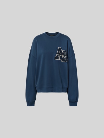 Anine Bing Oversized Sweatshirt mit Logo-Patch Dunkelblau 2