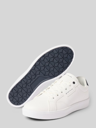 Tom Tailor Low top sneaker in leerlook model 'IGNAZ' Wit - 4