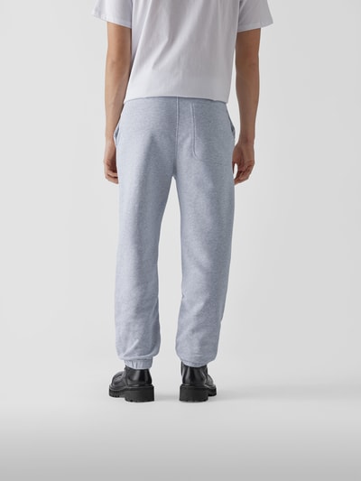 MSGM Sweathose mit Label-Print Hellgrau meliert 5
