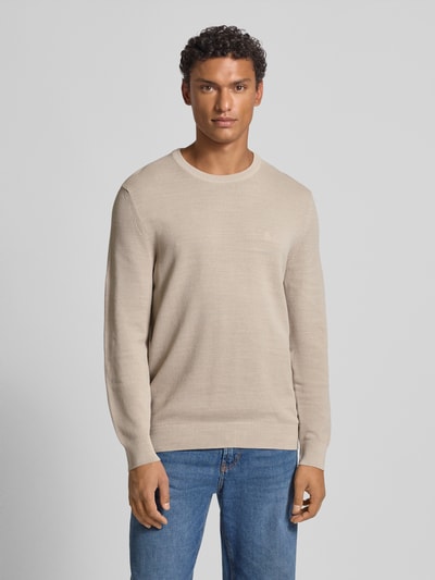 Marc O'Polo Regular Fit Strickpullover aus reiner Baumwolle Hellgrau 4