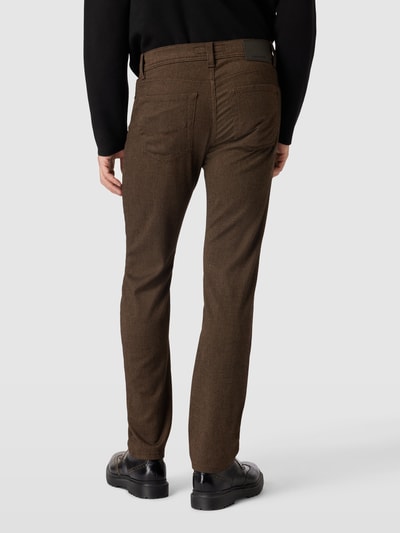 Pierre Cardin Tapered fit stoffen broek in gemêleerde look Camel - 5