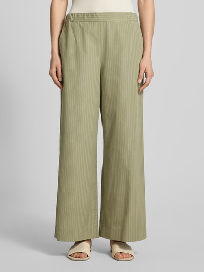 MM Wide Leg Hose mit elastischem Bund Modell 'ARLEY' Khaki 4