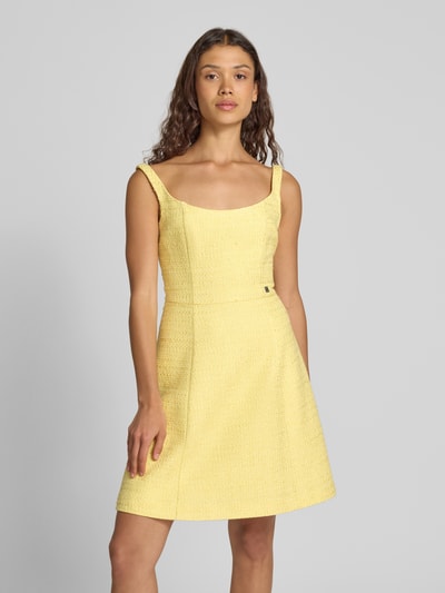 HUGO Minikleid mit Strukturmuster Modell 'Katera' GELB 4