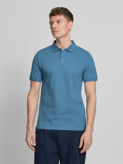 s.Oliver RED LABEL Koszulka polo z czystej bawełny o kroju regular fit Błękitny 4