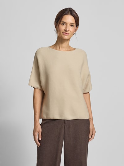 Marc O'Polo Bluzka o pudełkowym kroju z dzianiny z czystej bawełny Złamany biały 4