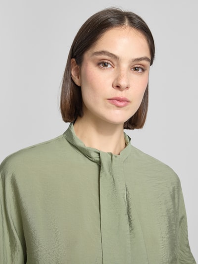 Marc O'Polo Relaxed Fit Schluppenbluse aus Viskose-Mix Hellgruen 3