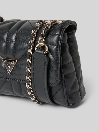 Guess Handtasche mit Steppnähte Modell 'EDITA' Black 3