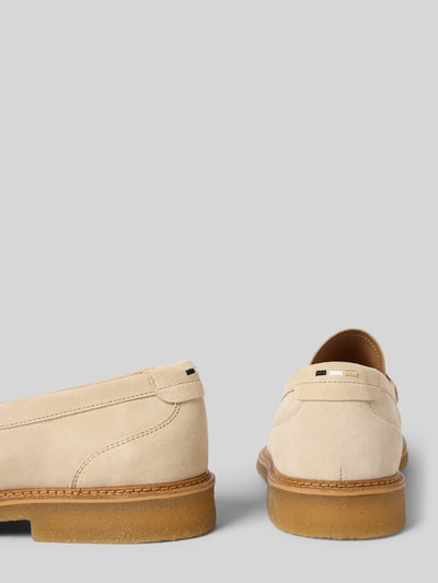 BOSS Penny-Loafer aus Leder mit Label-Prägung Modell 'Kope' Weiss 2