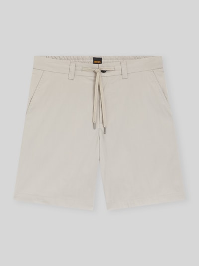 Produktfoto, Regular Fit Chino-Shorts aus Baumwoll-Mix von BOSS Orange, Optik: Unifarben, seitliche Eingrifftaschen, Label-Applikation