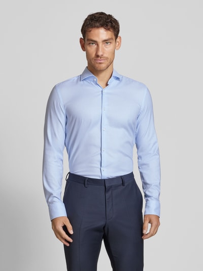 BOSS Slim Fit Business-Hemd mit Kentkragen Modell 'Hank' Bleu 4