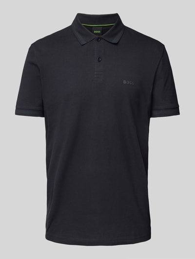 BOSS Green Poloshirt mit Label-Detail Dunkelblau 2