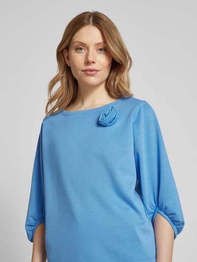 More & More Bluza z haftem angielskim Niebieski 3