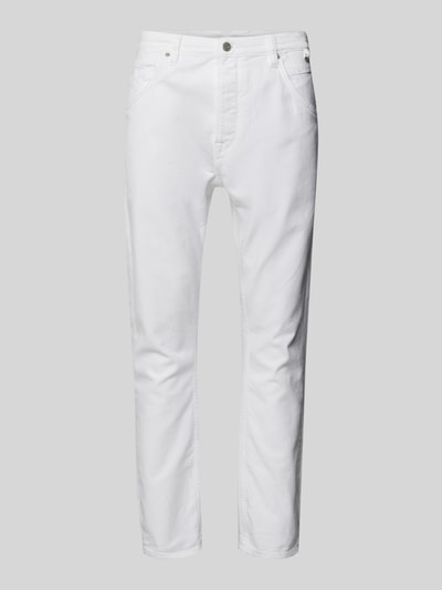 GABBA Tapered Fit Jeans im 5-Pocket-Design Modell 'Alex Monte' Weiss 2