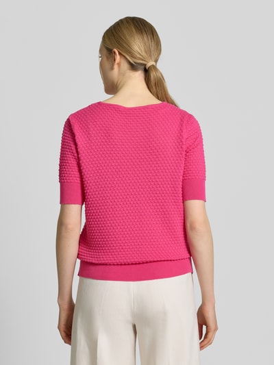 FREE/QUENT gebreide pullover met 1/2-mouwen model 'Dodo' Fuchsia - 5