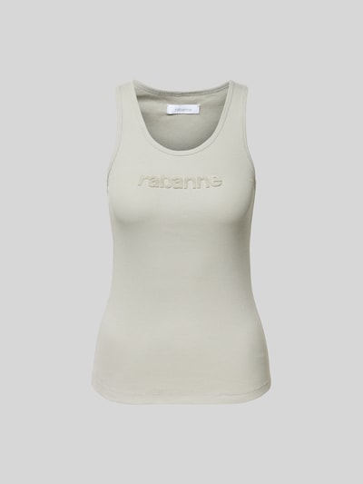 Rabanne Tanktop mit Label-Detail Hellgrau 2