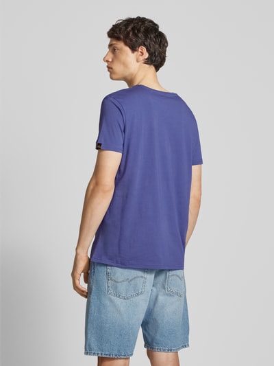 Alpha Industries T-Shirt mit Label-Print Lila 5
