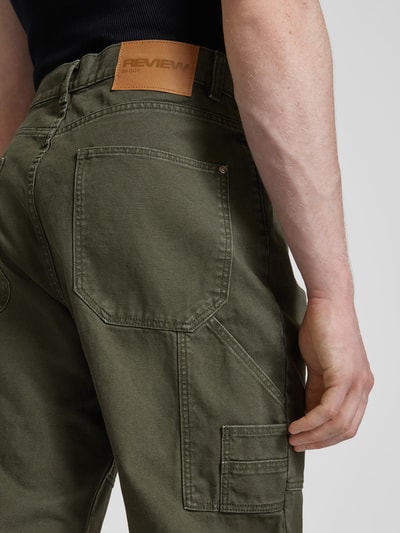 REVIEW Regular fit chino met steekzakken Olijfgroen - 3