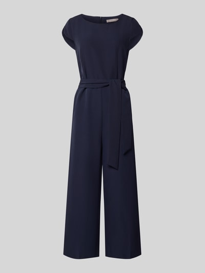 Produktfoto, Jumpsuit mit Bindegürtel von Christian Berg Woman Selection, granatowy, materiał z dodatkiem stretchu, krój regular fit