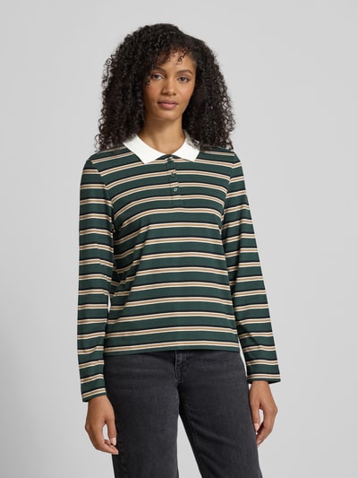 s.Oliver RED LABEL Regular fit poloshirt van puur katoen Donkergroen - 4