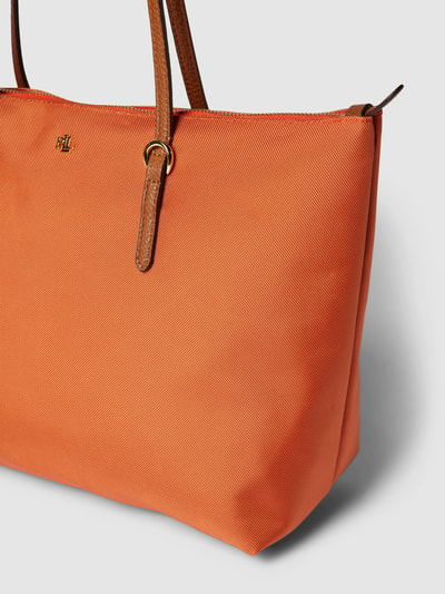 Lauren Ralph Lauren Tote Bag mit Label-Detail Modell 'KEATON' Orange 3