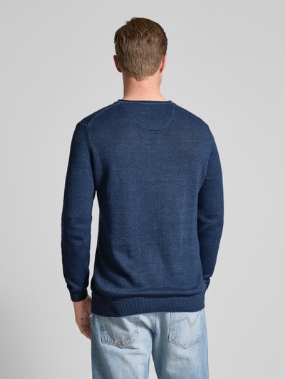 Baldessarini Strickpullover mit Leinen-Anteil Modell 'Kevin' Marine 5