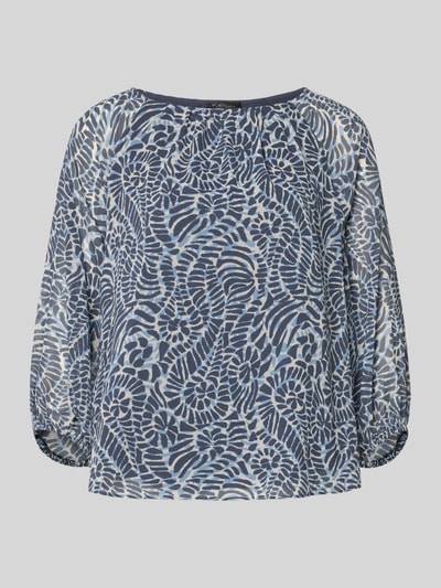 Produktfoto, Oversized Langarmbluse mit 3/4 Arm von s.Oliver BLACK LABEL, Optik: Unifarben, semitransparent, Muster: abstrakt, Chiffon.