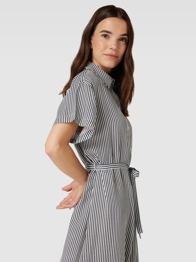 Vero Moda Midi-jurk van pure viscose, model 'BUMPY' Rookblauw - 3