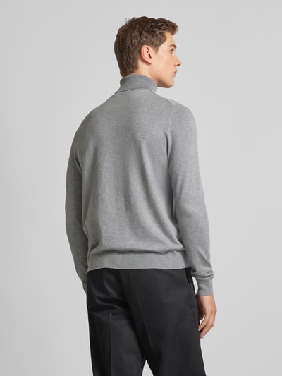 Only & Sons Rollkragenpullover mit Label-Applikation Modell 'WYLER' Hellgrau Melange 5