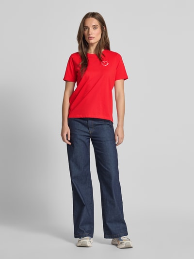s.Oliver RED LABEL Relaxed Fit T-Shirt aus reiner Baumwolle Rot 1