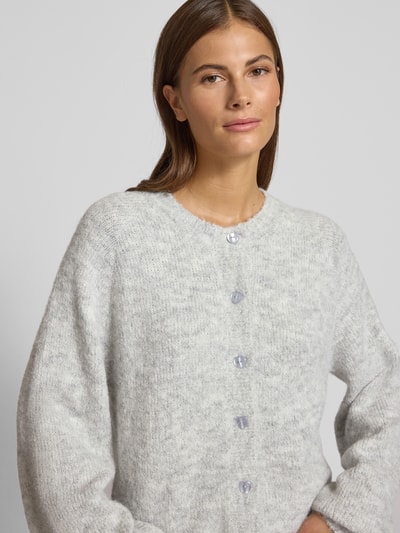 FREE/QUENT Regular Fit Jacke in Strick-Optik Modell 'Luisa' Hellgrau 3