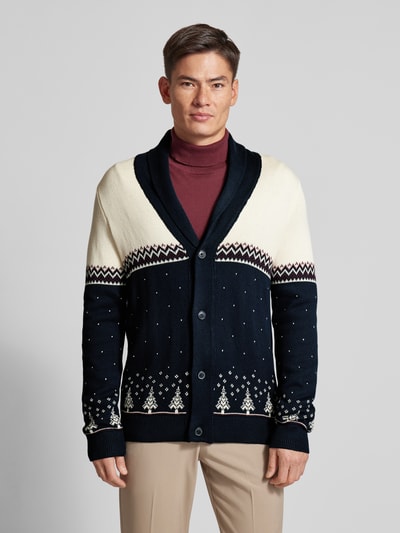 Lindbergh Cardigan aus Viskose mit V-Ausschnitt Marine 4