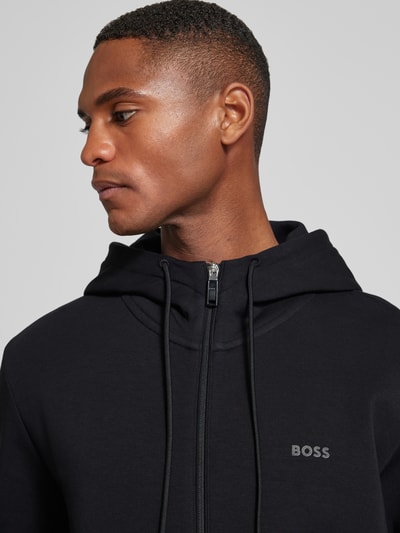 BOSS Green Sweatjacke mit Label-Detail Modell 'Saggy' Black 3