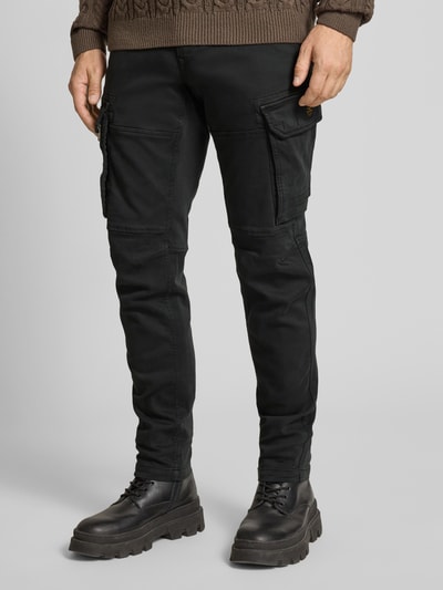 PME Legend Skinny Fit Cargohose mit Tunnelzug Modell 'Expedizor' Black 4