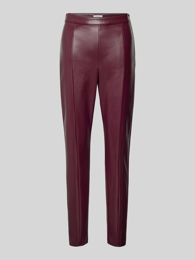 Patrizia Pepe Skinny fit broek in leerlook Bordeaux - 2